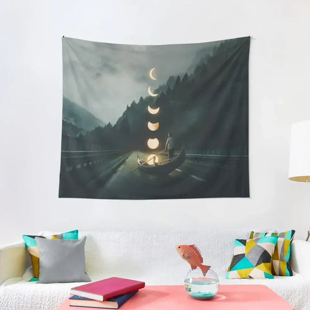 

Moon Ride Tapestry Cute Decor Room Design Tapestry