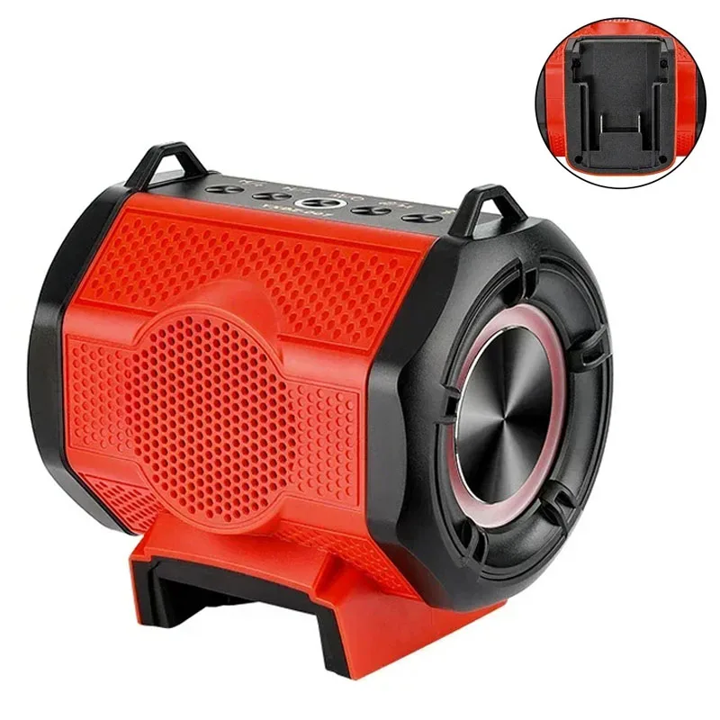 Cordless Portable Bluetooth Speaker Stero Player Loudspeaker Amplifier for Milwaukee 18V Li-ion Battery With USB Party Outdoor