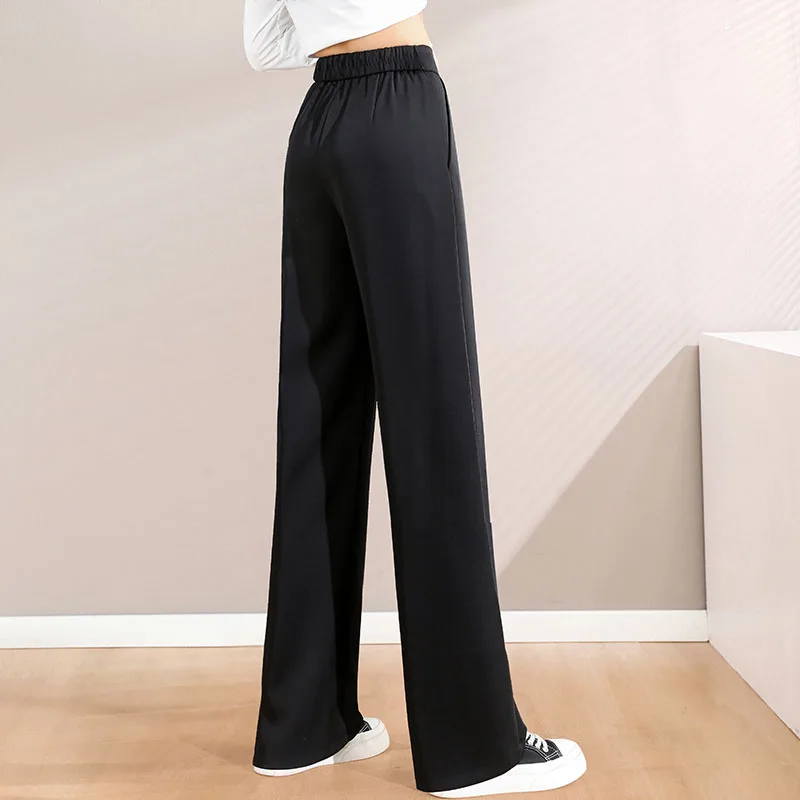 New Women\'S Spring Autumn High Waist Slim Premium Sag Casual Suit Pants Korean Fashion Versatile Summer Straight Leg Trousers