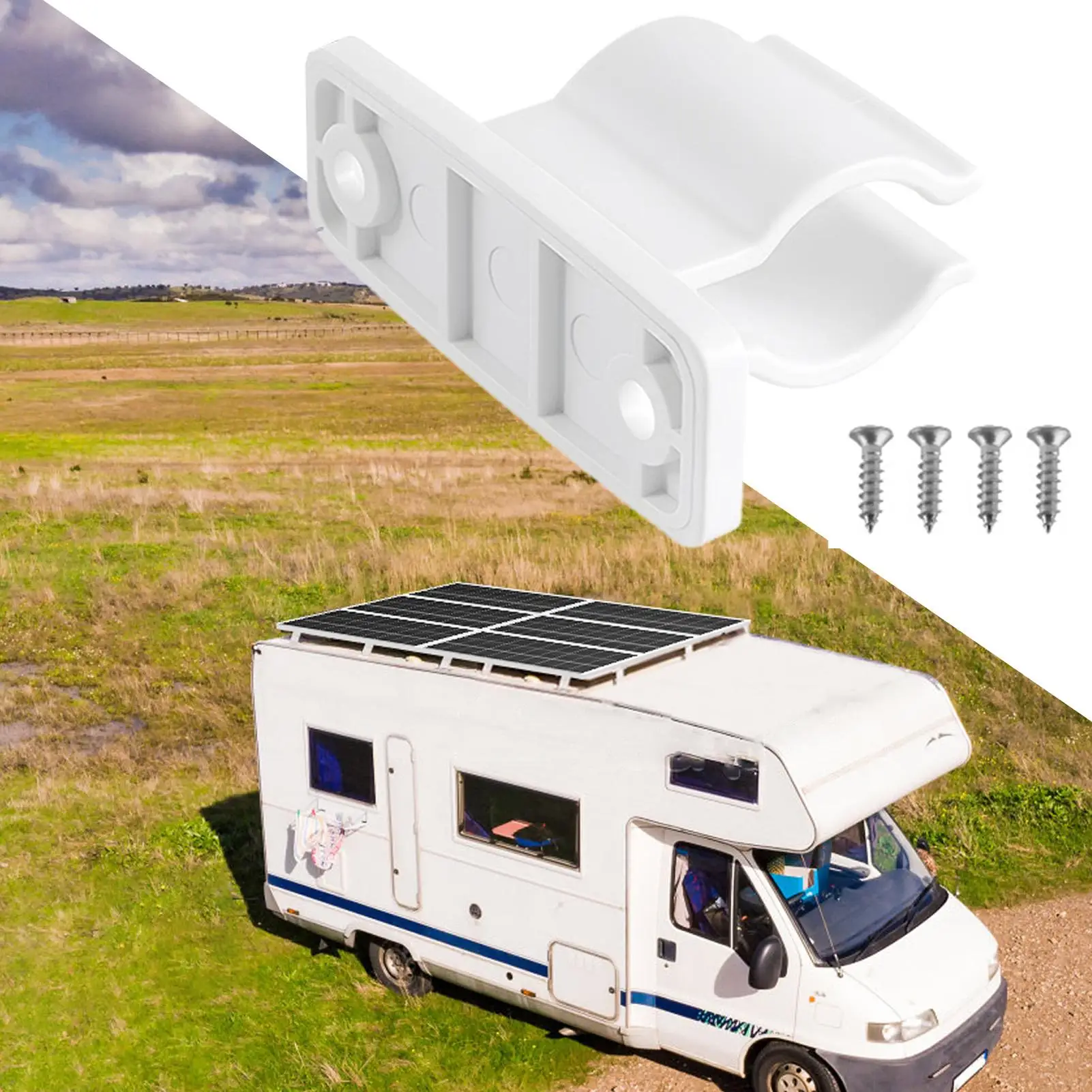 RV Awning Crank Support Organizer Hanger With Mounting Screws RV Awning Hand Crank Hanger For Shops Food Trucks Outdoor