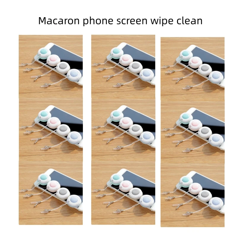 1pcs Macaroon Mobile Phone Screen Wipe Cleaning Wipe Glasses Wipe Camera Lens Wipe Deer Cloth Cleaning Tool Pendant