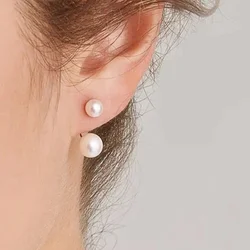Caoshi Sierlijke Gesimuleerde Parel Oorbellen Voor Vrouwen Delicate Veelzijdige Verloving Sieraden Bruids Huwelijksceremonie Accessoires