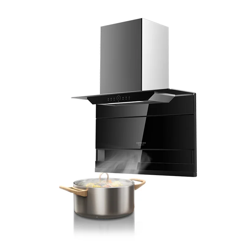 Okap kuchenny sterowany aplikacją, ultra cichy okap kuchenny z funkcją downdraft, okap kuchenny sterowany gestami