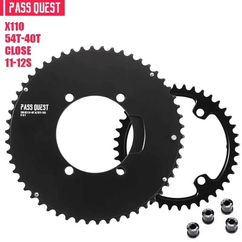 PASS QUEST 110 bcd Kettingblad kettingwiel voor Shimano 105 5800 6800 DA9000 Racefiets kettingblad 48/35 T 50/34 T 52/36 T 53/39 T 54/40 T