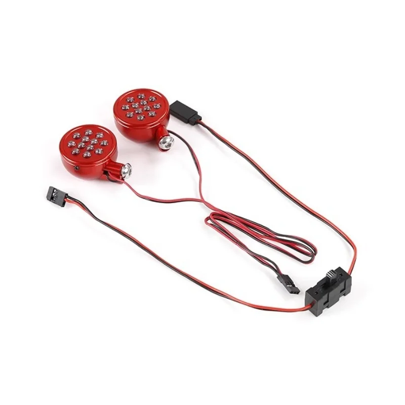 CNC Aluminum Front Light Pods with LED Light and Rear LED Brake Light Kit for HPI Rovan Baja 5B 5T