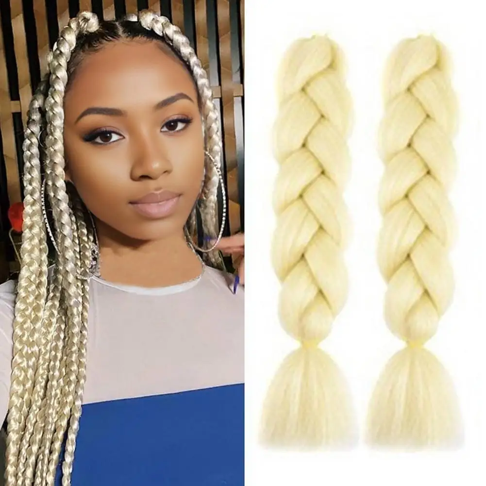 Peruca sintética de cabelo gradiente colorido para mulheres, peruca pigtail natural, fibra de alta temperatura, estilo hip hop, extensões de cabelo, 60cm