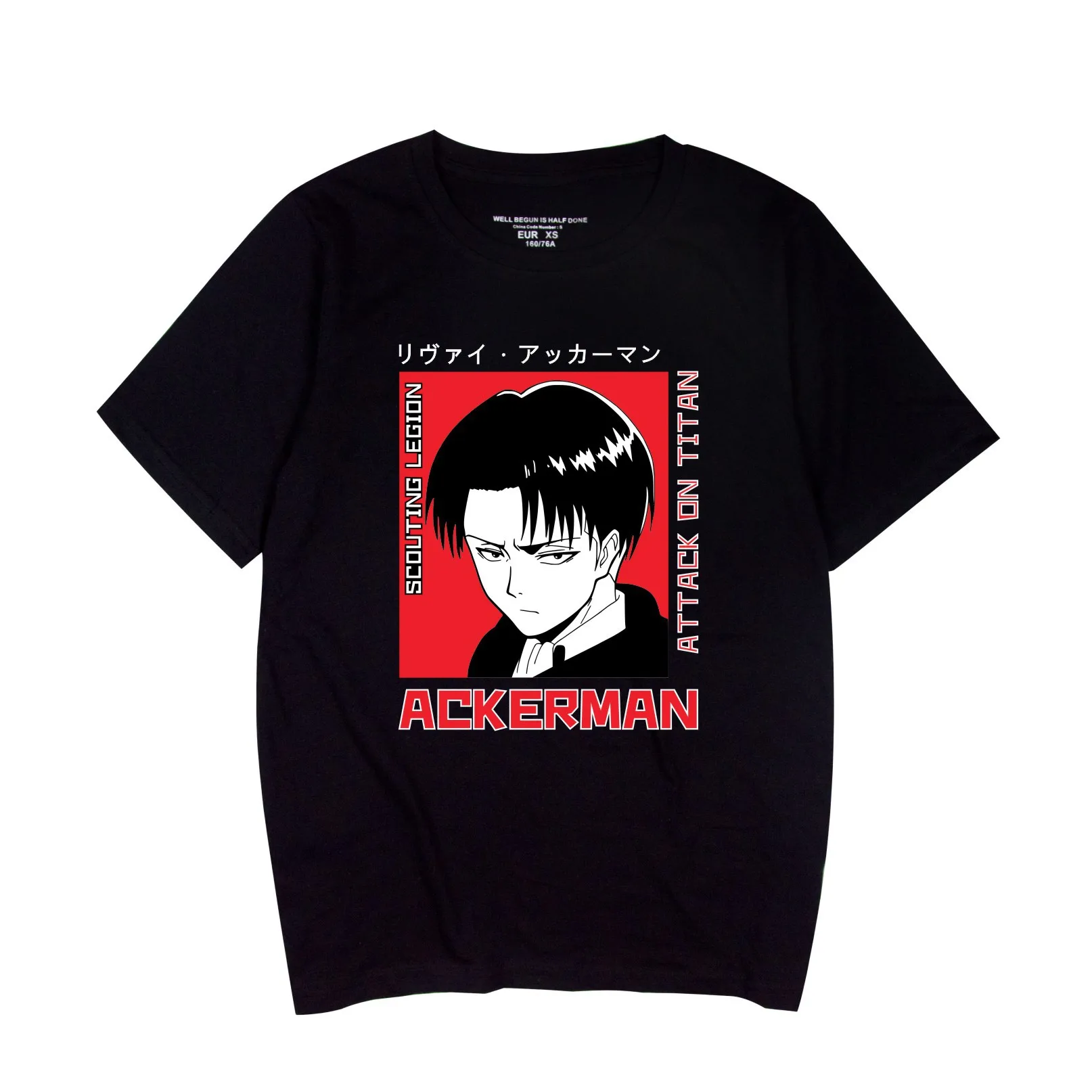 

The commander of the Giant Investigation Corps of the Anime attack, Mikasa Allen cos casual men's and women's 100% cotton short-