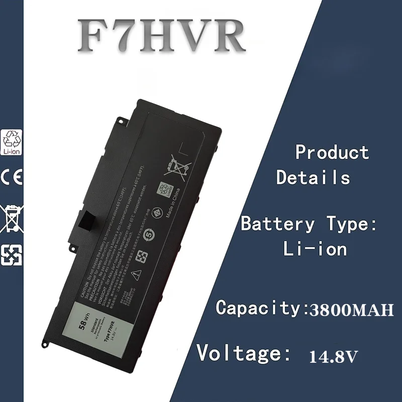 

Новый аккумулятор премиум-класса для ноутбука 14,8 В 3800 мАч F7HVR T2T3J, замена для Dell Inspiron 15 7537 17 7737 7000 Series