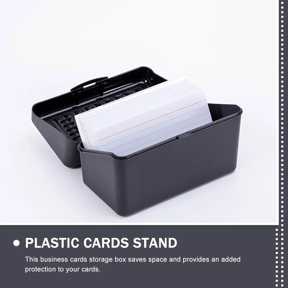 

2Pcs Flip-Type Cards Box High-Grade Plastic Material Business Cards Holder Neat Organization Office Use Black Office Supplies