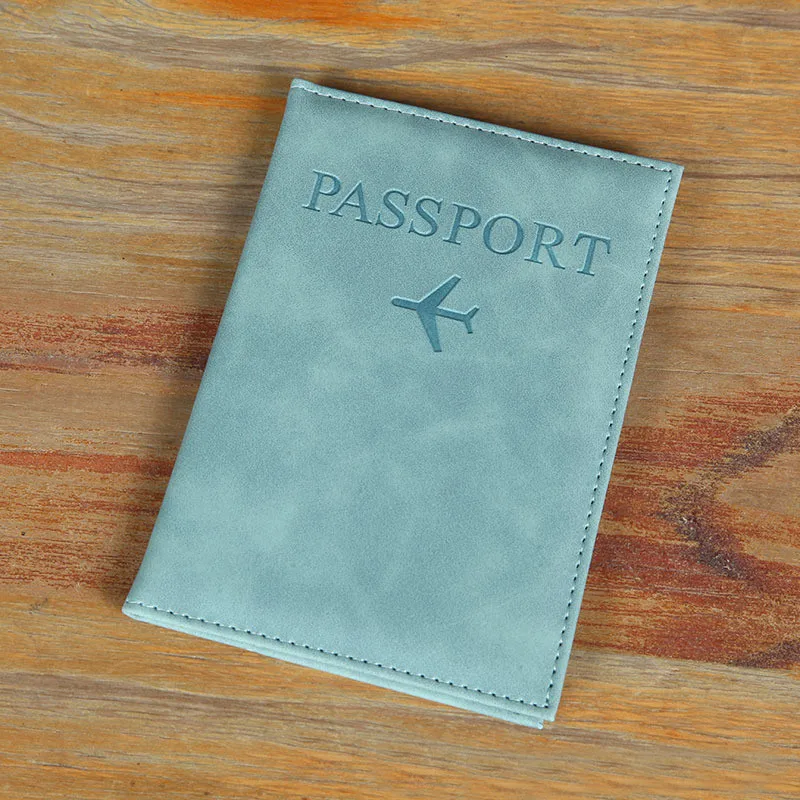 Frosting Passport Wallet Pu Leather Passport Cover Men Women Fashion Travel Passport Holder Case Wallet ID Bank Card Holders