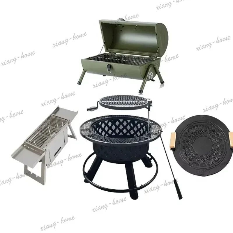 FG 2026 Oemodm Metal Work Custom Outdoor Steel BBQ Grill Barbecue Grill Multi-functional Boil Tea Outdoor Grill