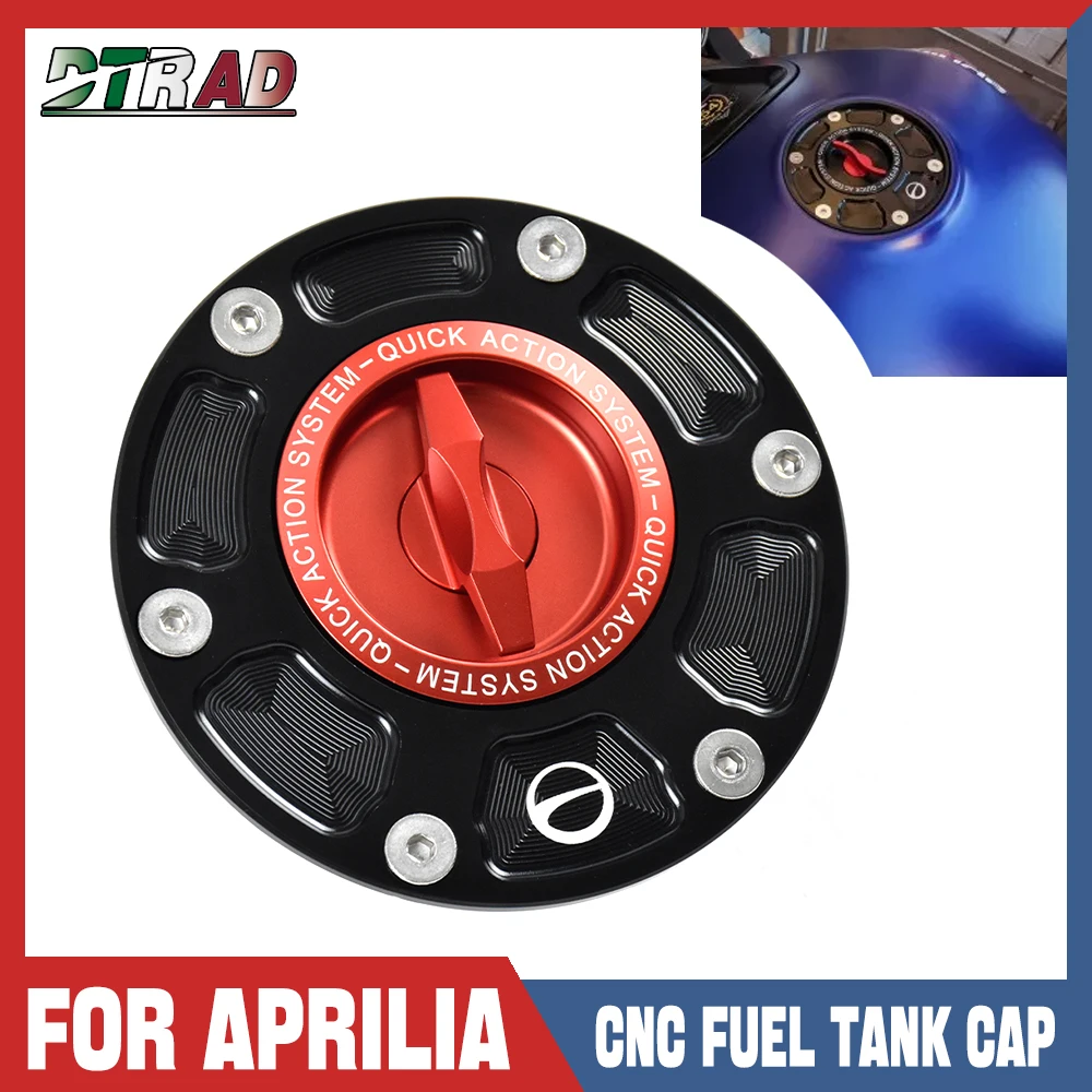 Motorcycle Accessories CNC Keyless Fuel Tank Cap For Aprilia RS660 RS125 RS250 RS Tuono 660 Shiver 750 Gas Oil Airbox Tank Cover