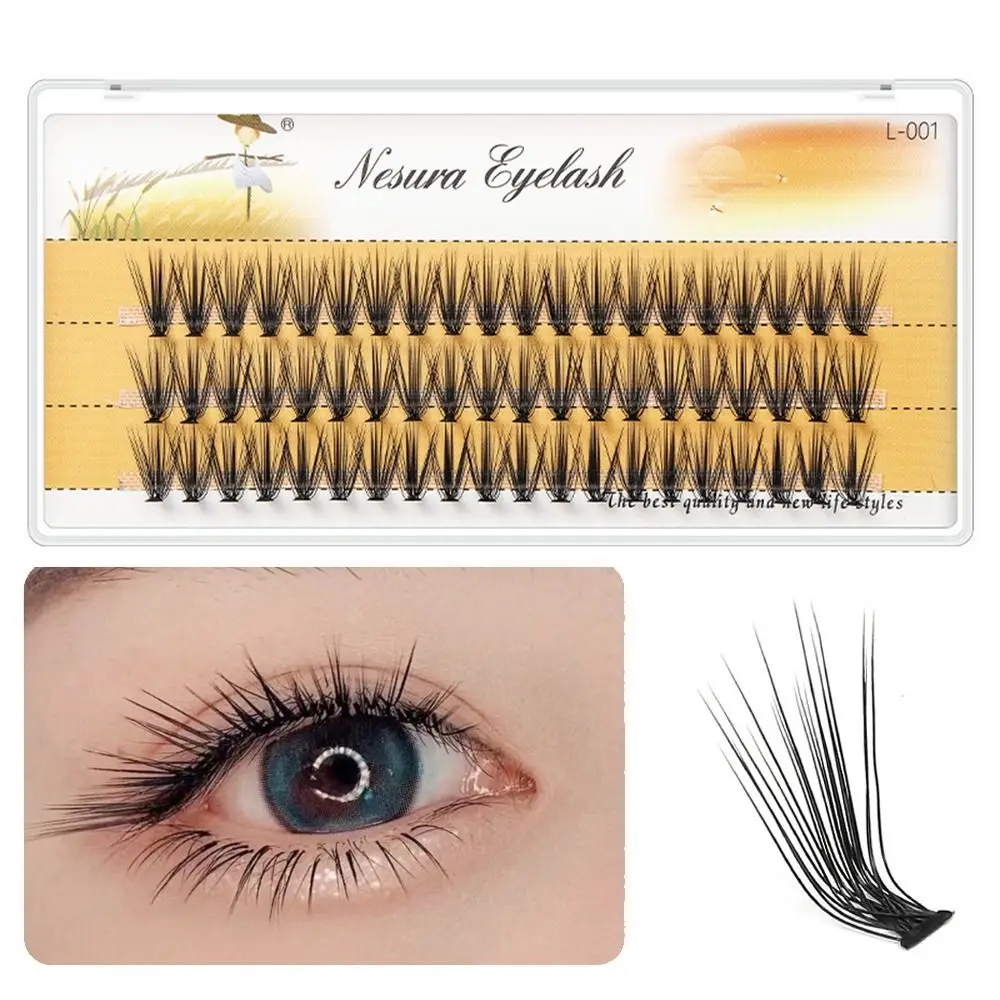 Makeup Tools Segmented L Curl False Eyelashes 8-15mm 10D/20D Individual Cluster Eyelashes Oblique Winged DIY Women