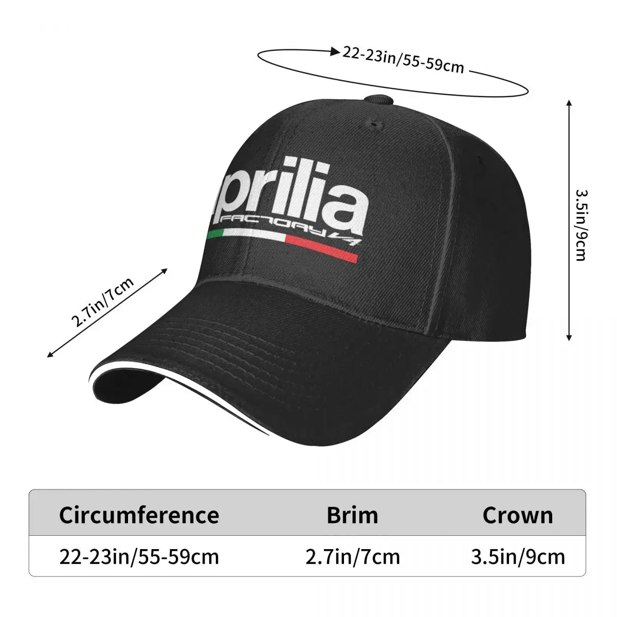 2024 neues Design Baseball Cap Aprilia Racing vielseitiges Zubehör für Unisex Golf Cap Casual Kopf bedeckung verstellbar