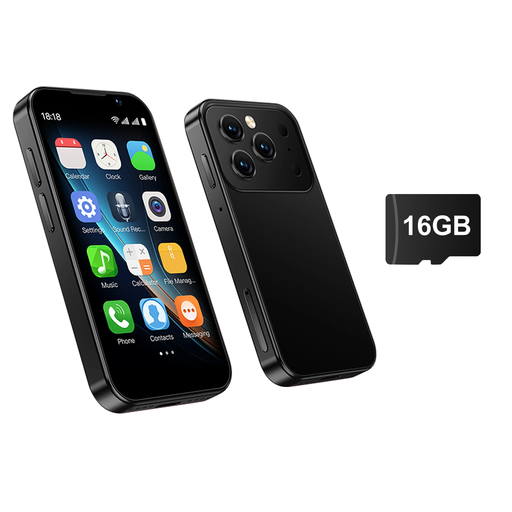 SERVO 17SE MINI Android Kleine Smartphone 3G WCDMA 2GB+16GB WhatsApp Play Store Hotspot Gezichtsontgrendeling 3.0" Mini Smart Mobiele Telefoons