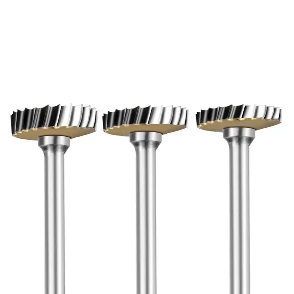 T Type Rotary File Metal Cutter Bit For Stone Carving Engraving 12mm Head Diameter 3mm Shank Diameter Good Chip Removal