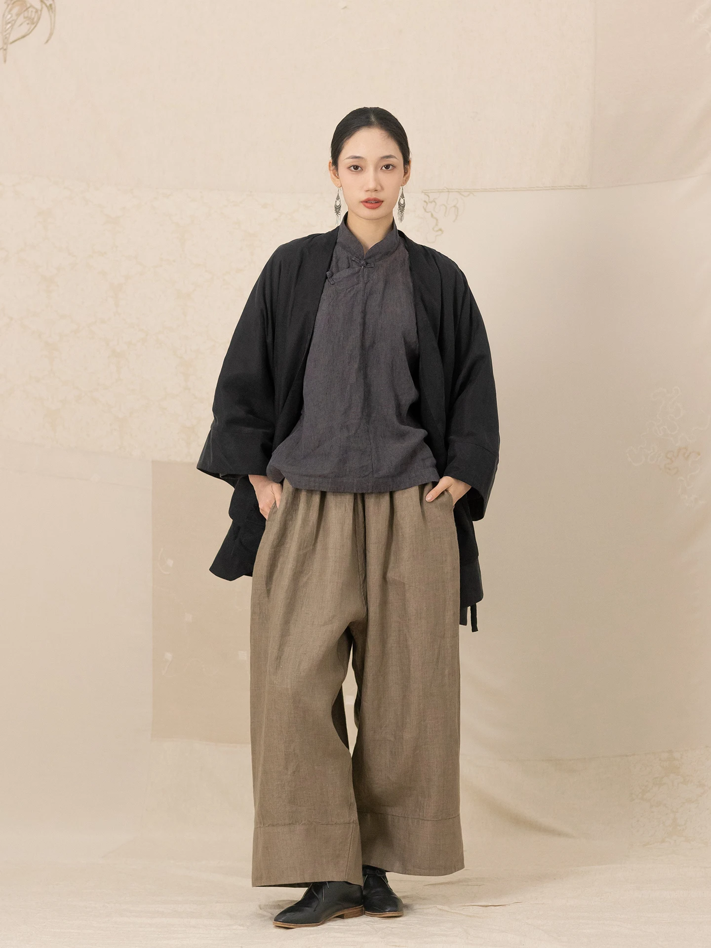 

Новые женские повседневные брюки с широкими штанинами из льна, на резинке, свободного кроя, прямые, дышащие, комфортные