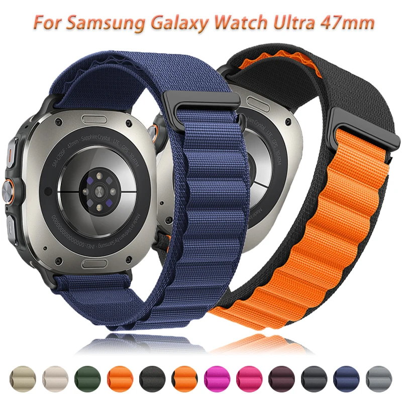 Alpine Loop Nylon Strap for Samsung Galaxy Watch Ultra 47mm Band Sport Watchband for Samsung Galaxy Watch Ultra Bracelet