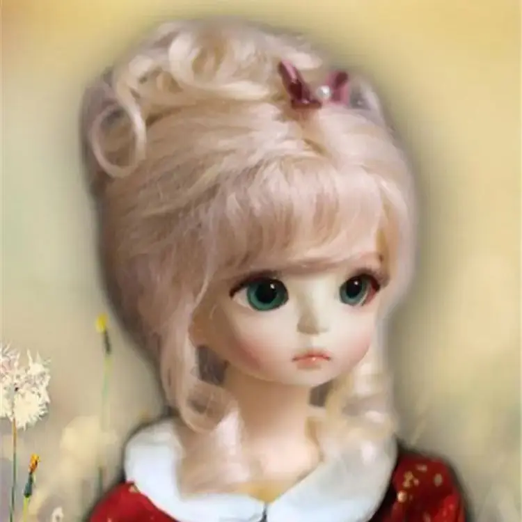 

JD160 1/12 1/8 1/6 1/4 1/3 Fashion BJD Mohair Doll Wigs From Size4-5inch to 8-9 inch Cheap Tiny OB11 YOSD MSD SD Accessories