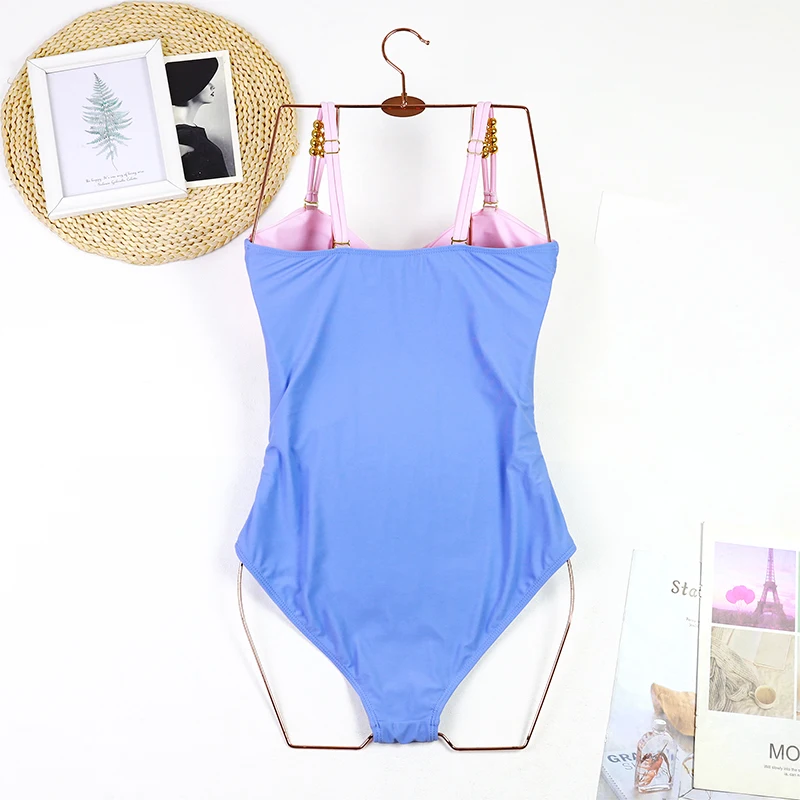 Hollowen-Maillot de bain une pièce amissié avec jupe pour femme, monokini patchwork, tenue de plage, 2024