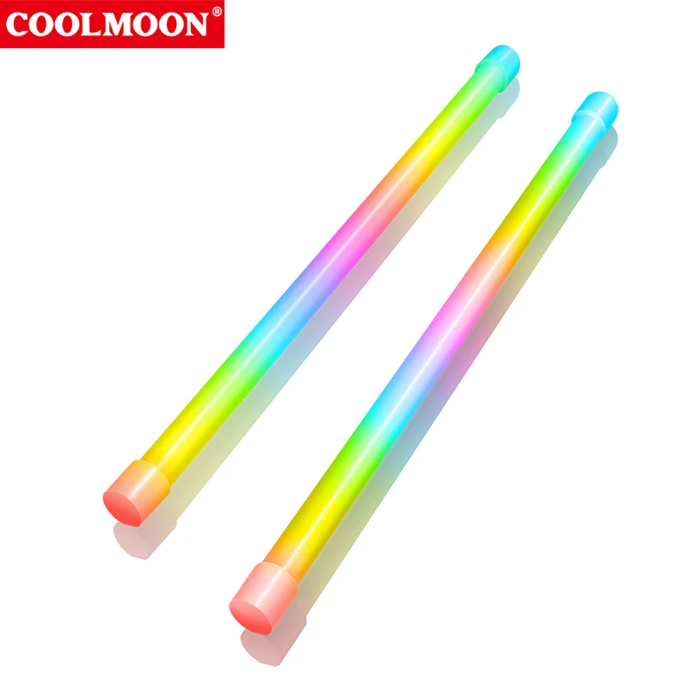 COOLMOON Y360 F300 30cm Silicone ARGB PC Case LED Light Bar 5V 3PIN 2+4PIN Desktop Lamp Strip Motherboard Decoration Accessory