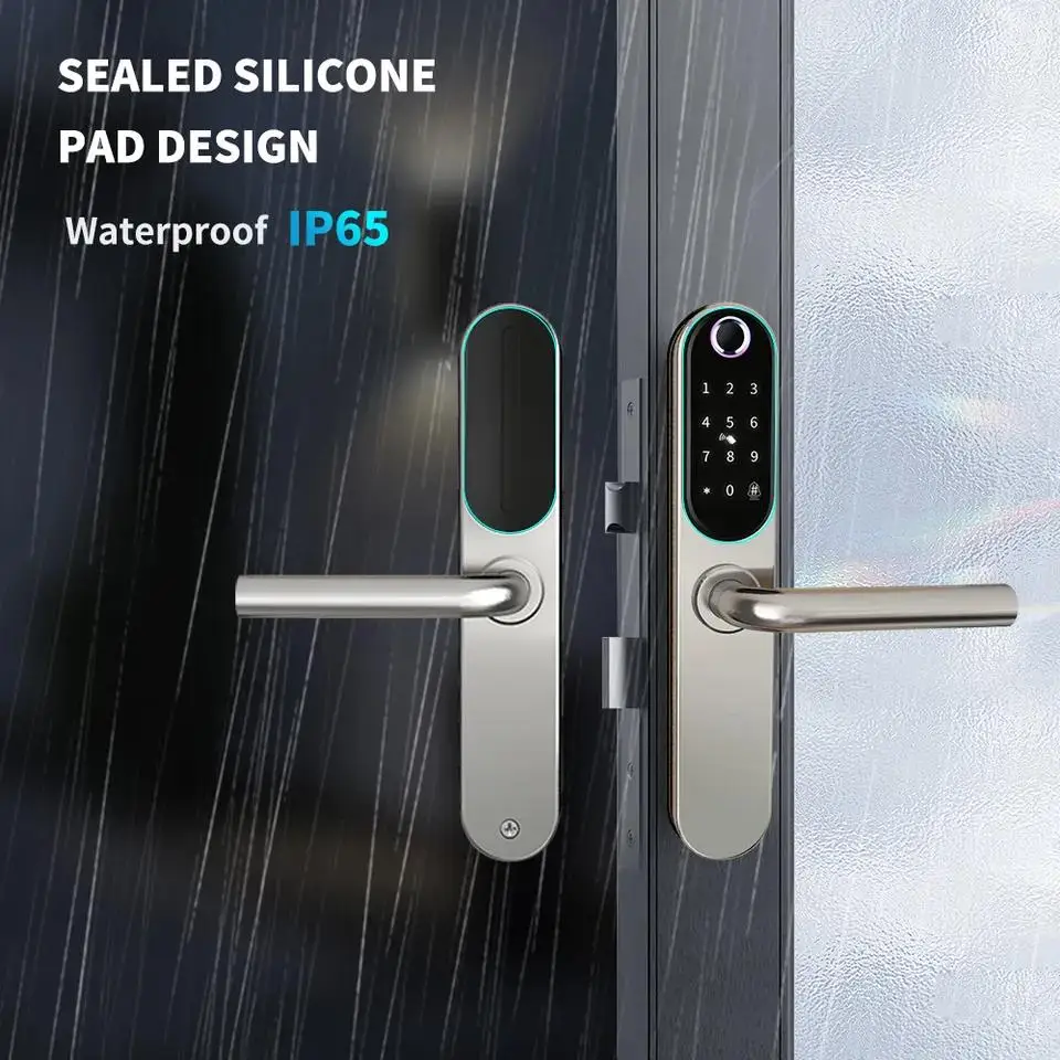 IP65 Waterproof Euro 5572 3592 mortise Smart UPVC Lock tuya wifi ttlock Fingerprint M1Card Code Digital Smart Aluminum Door lock