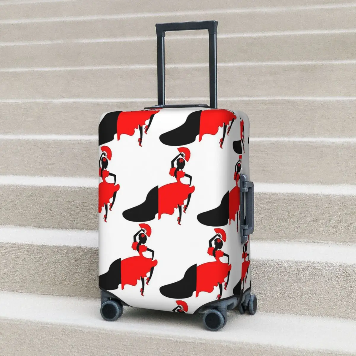 

Flamenco Dancer Ole Suitcase Cover Protection Elastic Travel Luggage Protector Covers for 18-32 Inch