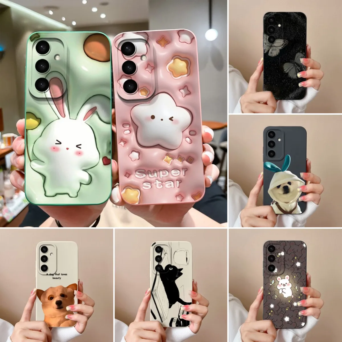 Cases For Samsung S25 Ultra S25Plus Cute Rabbit Cartoon Pattern Liquid Soft Silicone Premium Protection For Samsung S 25 Coques