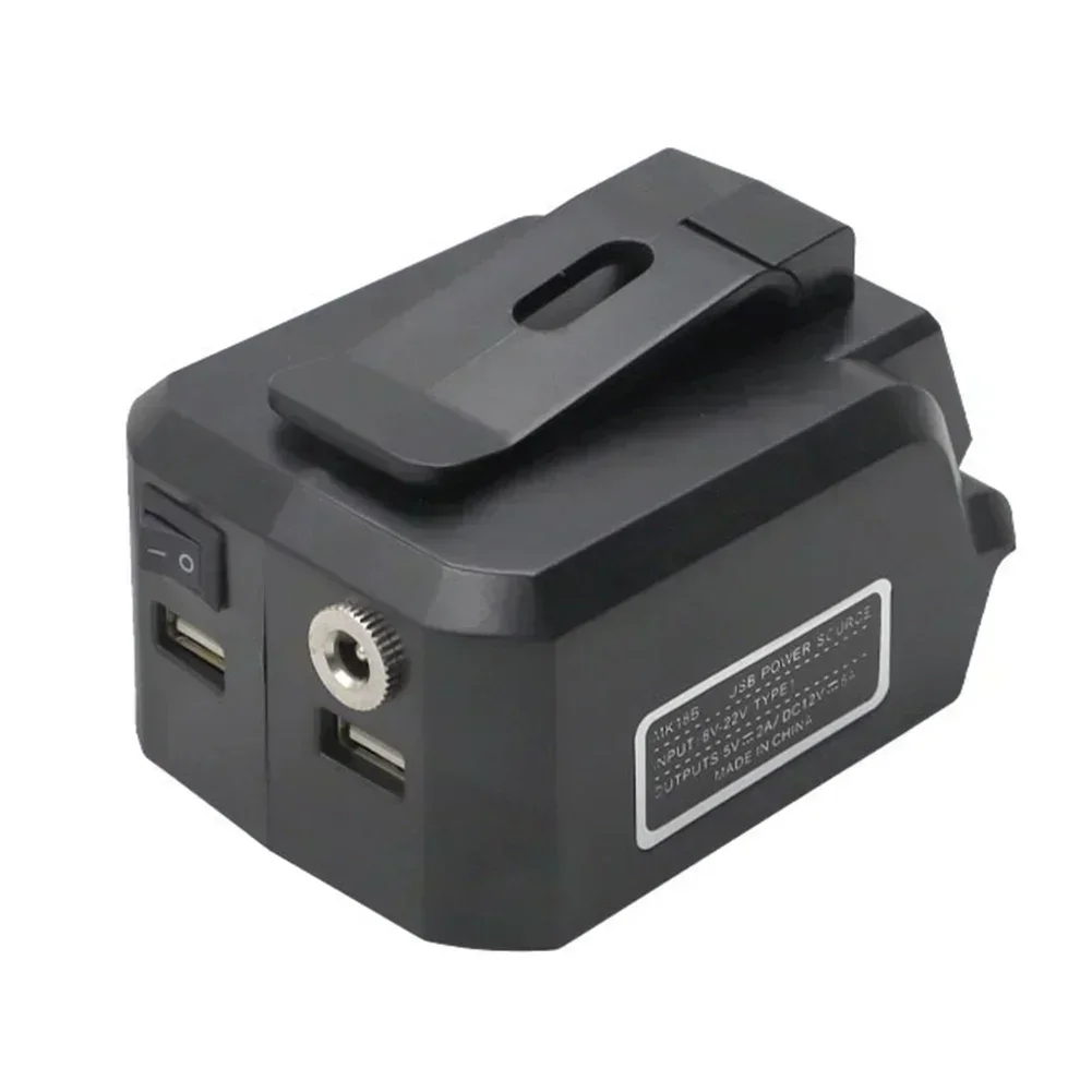 

Battery Adapter MK18B for 18V Li Ion with USB Charger and DC 12V Output Connector for Heated Jackets Fans LED Lights and More