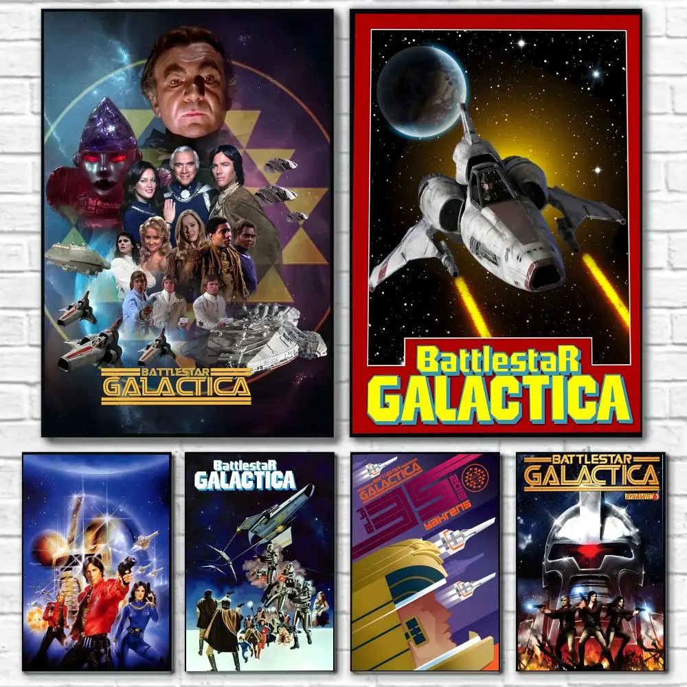 Science fiction Movie B-Battlestar Galactica 1978 Poster Art poster movie mural family childrens room wall decoration print Gift