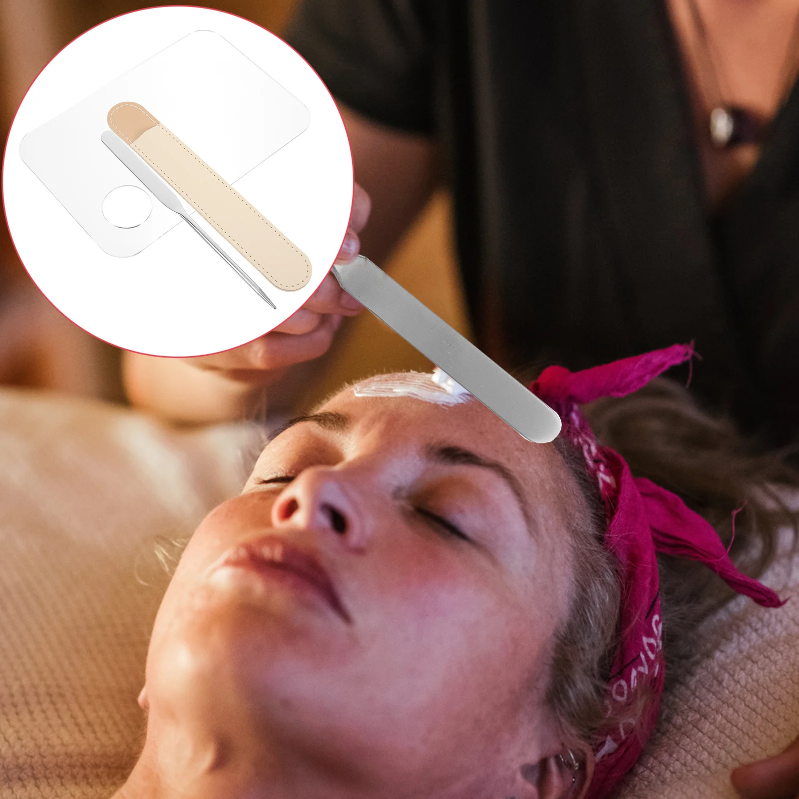 

1 комплект, лопаточка для тонального крема, корейский стержень для смешивания макияжа, инструмент для макияжа с длинной ручкой из нержавеющей стали для смешивания тонального крема