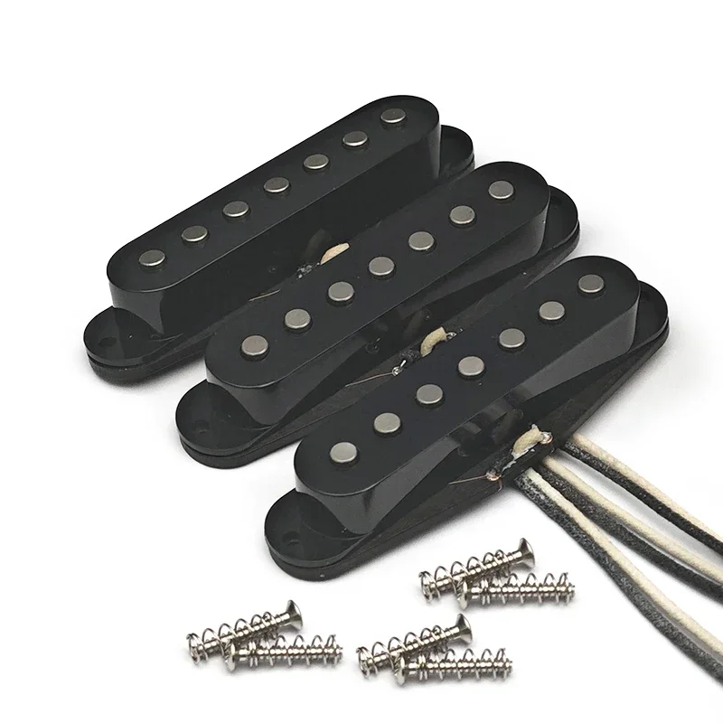 

7-String Alnico 5 Vintage Single Coil Electric Guitar Pickup Anico V Guitar Pickup String Spacing 61.2MM Black