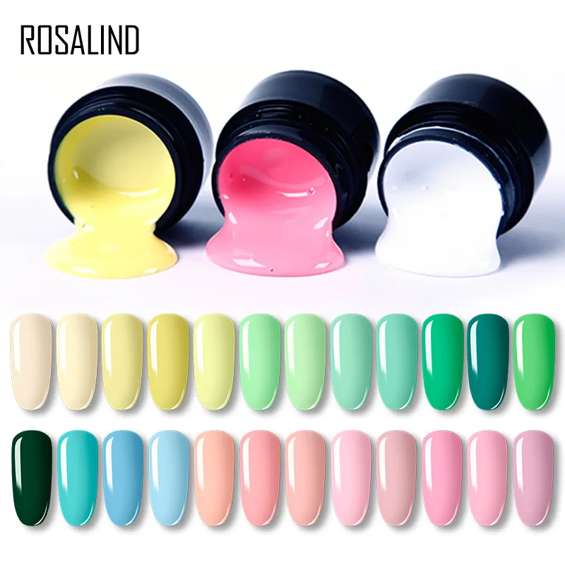 Rosalind-Verhéritage à ongles gel, mini bouteille en plastique, colle à ongles, figues gel, flash star, série UV, couche de finition LED, couche de base opi, 5ml