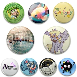 33/44/58mm Cavetown Funny Cute Cartoon Anime Brooch Pins Round Tinplate Badge for Clothes Backpack Hat Jewelry Accessorie Gift