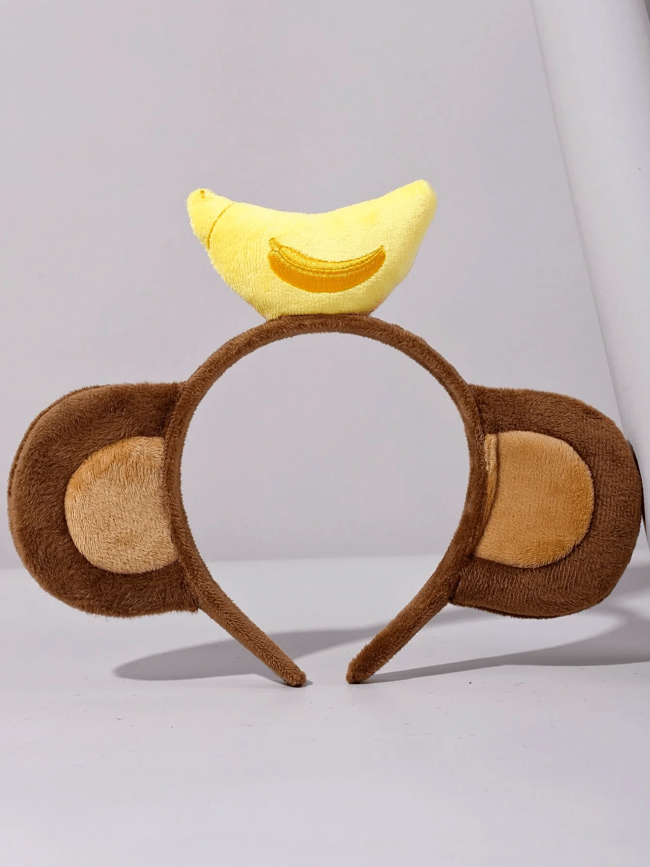 

1pc Cute Monkey Ear & Banana Shaped Hair Hoop For Women, Suitable For Daily, Party And Gathering