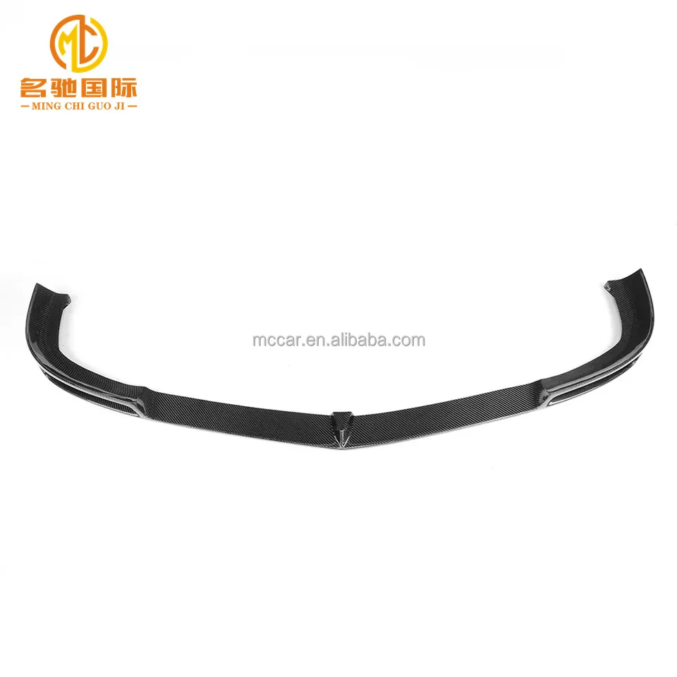 2012 - 2014 Black Carbon Fiber W204 C204 Front Lip Cover For Mercedes-benz C-class W204 C204 Amg C63 Bumper Front Lip