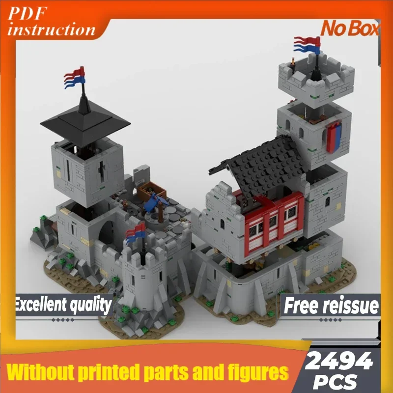 

Средневековая модель крепости Moc, строительные кирпичи, маленький средневековый замок, технология, модульные блоки, подарочная игрушка, наборы «сделай сам», сборка, Рождество