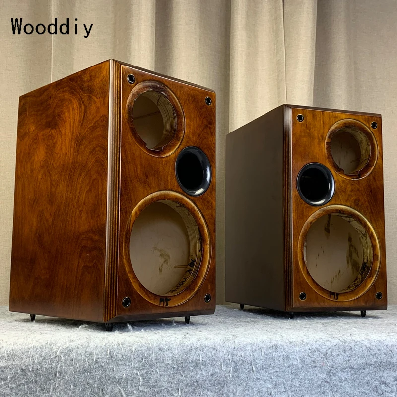 Handmade Hifi 6.5/8 Inch Two-way Bookshell One Pair Speaker Box Bass Reflex Forward-oriented Empty Cabinet