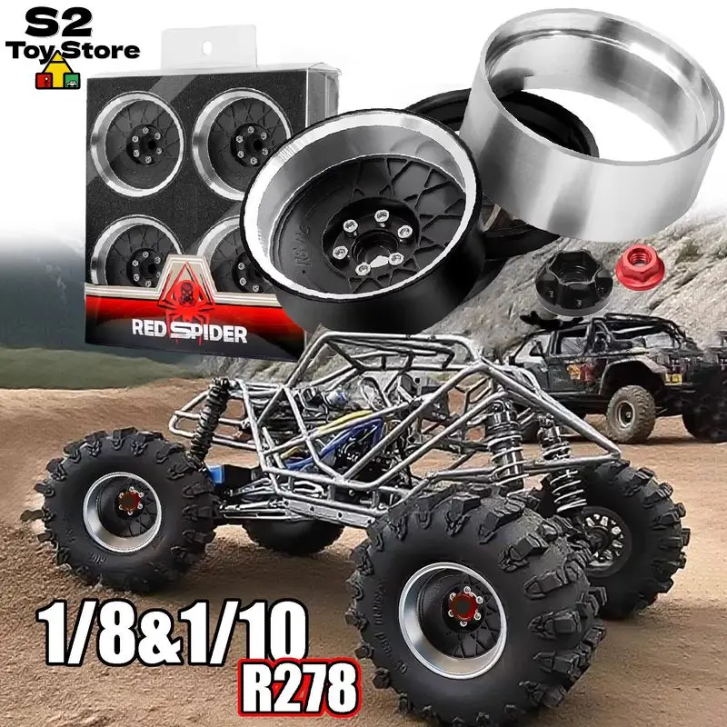 

Red Spider 2.2 Inch Metal Smooth Edge Wheel Rims R278 For 1/8 1/10 RC Crawler AXP8 Gilamon Big Rhino Off Road Upgrade Parts