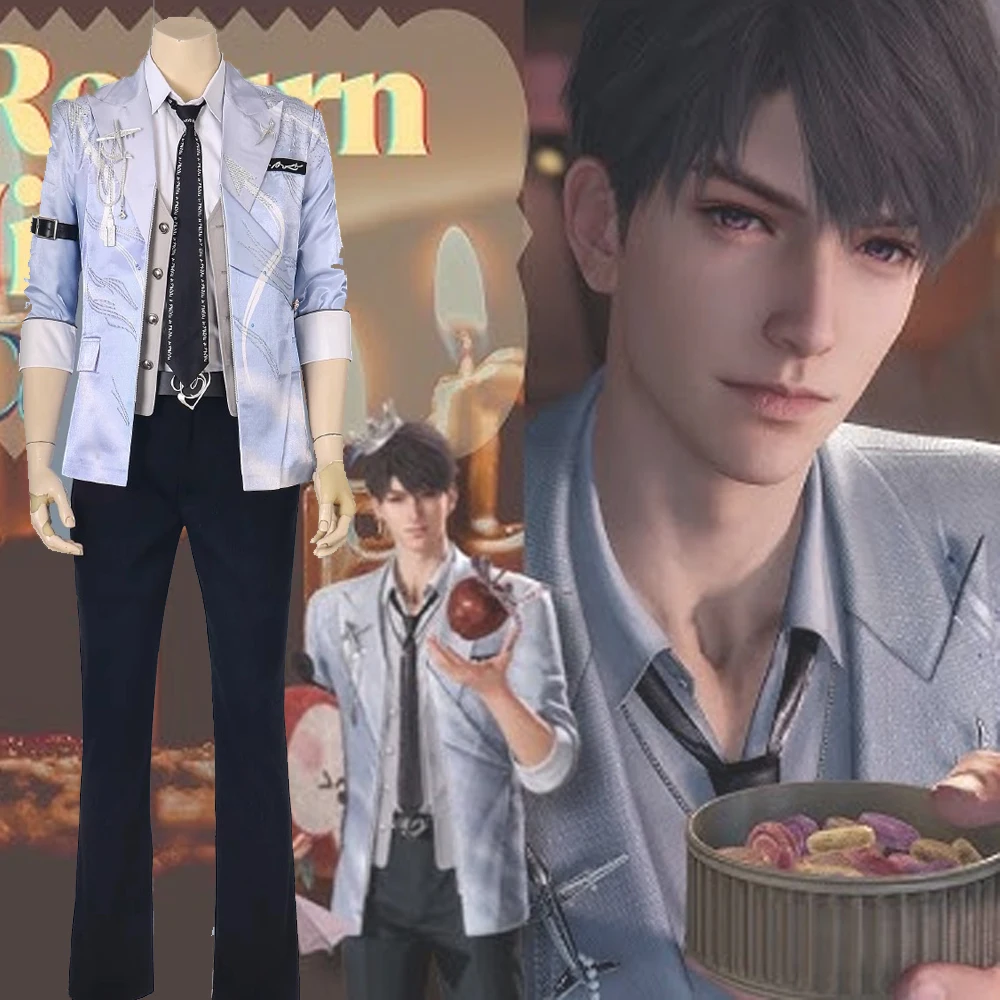 เกมความรักและ Deepspace Caleb วันเกิดคอสเพลย์ No-Return Night เครื่องแต่งกายผู้ใหญ่เสื้อแจ็คเก็ตกางเกงชุด Cos แสดง