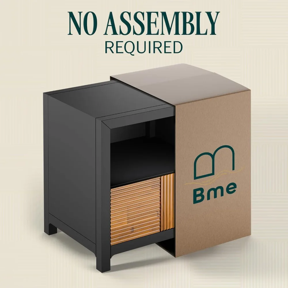 منضدة، طاولة جانبية مجمعة بالكامل، ديكور غرفة نوم أنيق بنمط فريد، مثالية لإضافة نمطًا إلى غرفة النوم