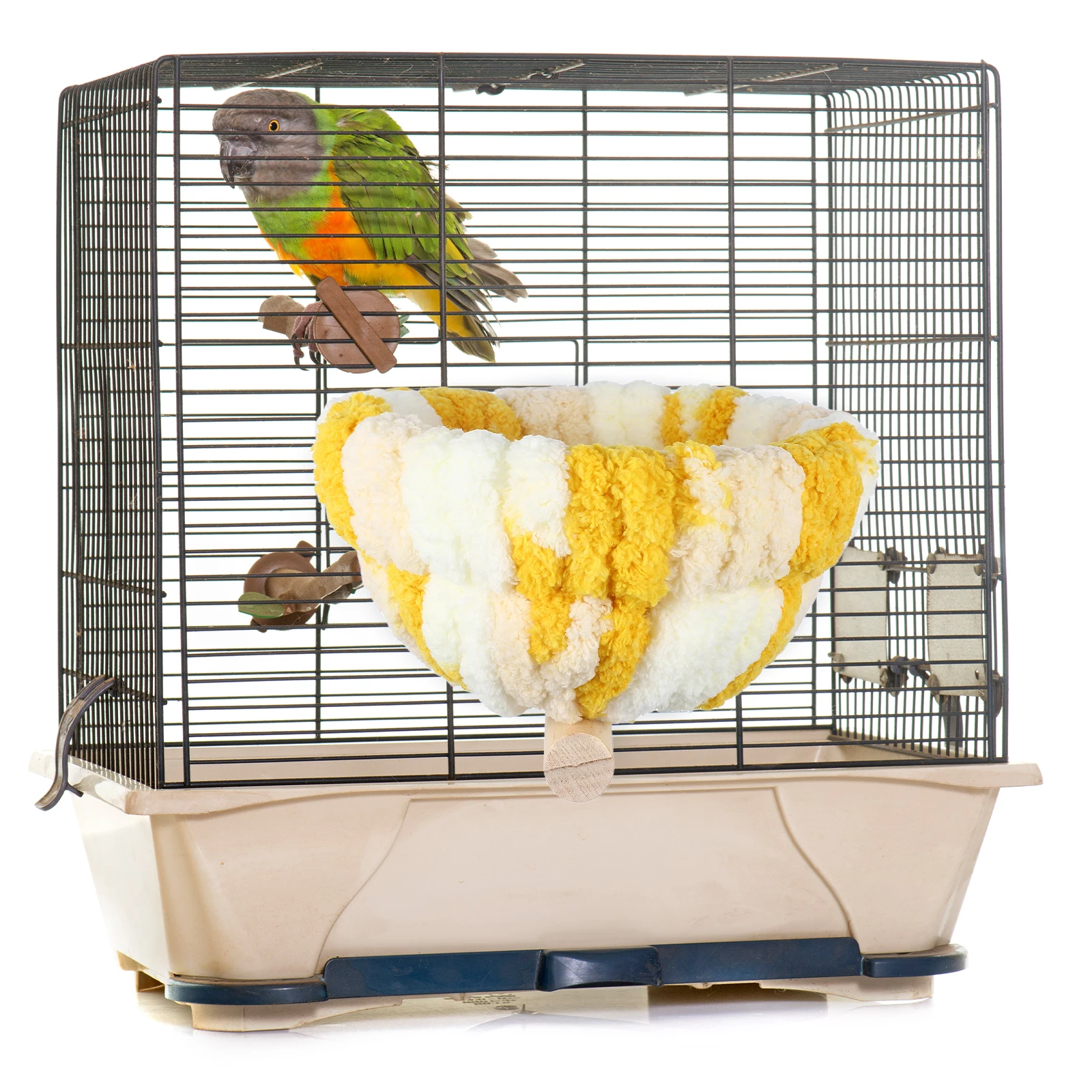 

Parrot Perch Stand With Warm Bed For Cage Cozy Winter Nest Hanging Bird Bird Cage Accessories Parrot Sleeping Hut Warm Nest For