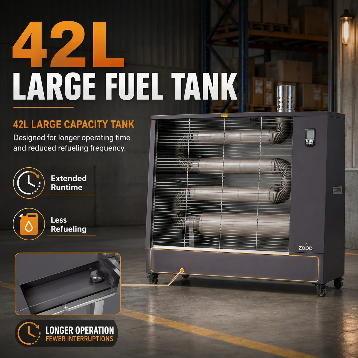 Industrial Portable Infrared Diesel Heater Heavy Duty Home Winter Heating Equipment