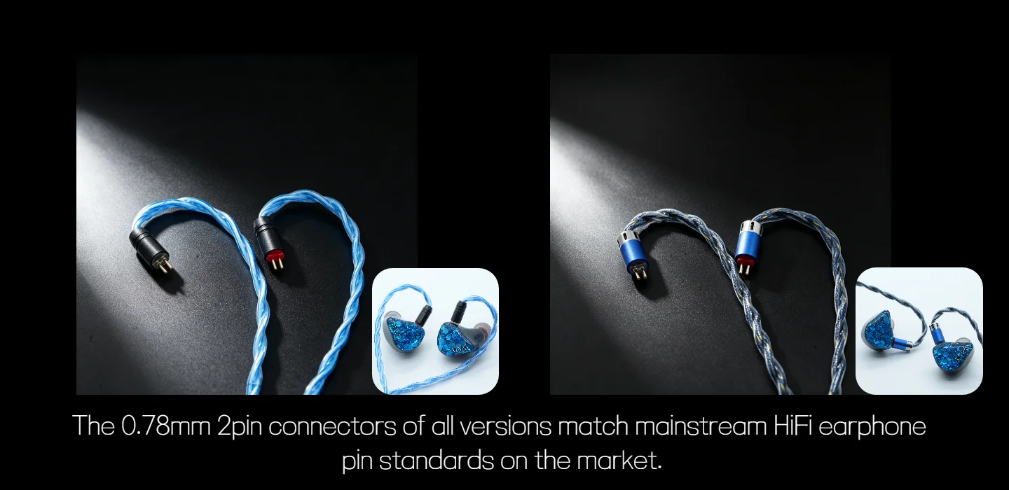 XINHS Nereus Sola HiFi IEM Multi-Unit Dynamische Graphen-LCP-Membran 3,5mm 2-Pin IEM mit Geringer Verzerrung Geeignet für Gaming-Enthusiasten – Detail 7