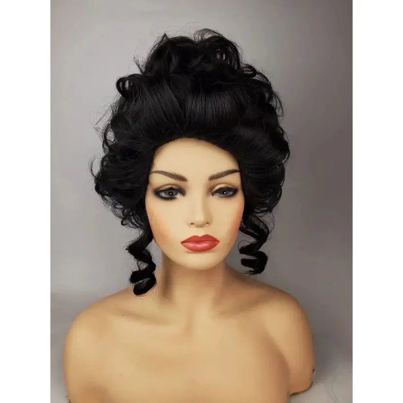 vivi 2025 Marie Antoinette Princess Medium Curly Heat Resistant Synthetic Hair Cosplay Wigs + Wig Cap view 5