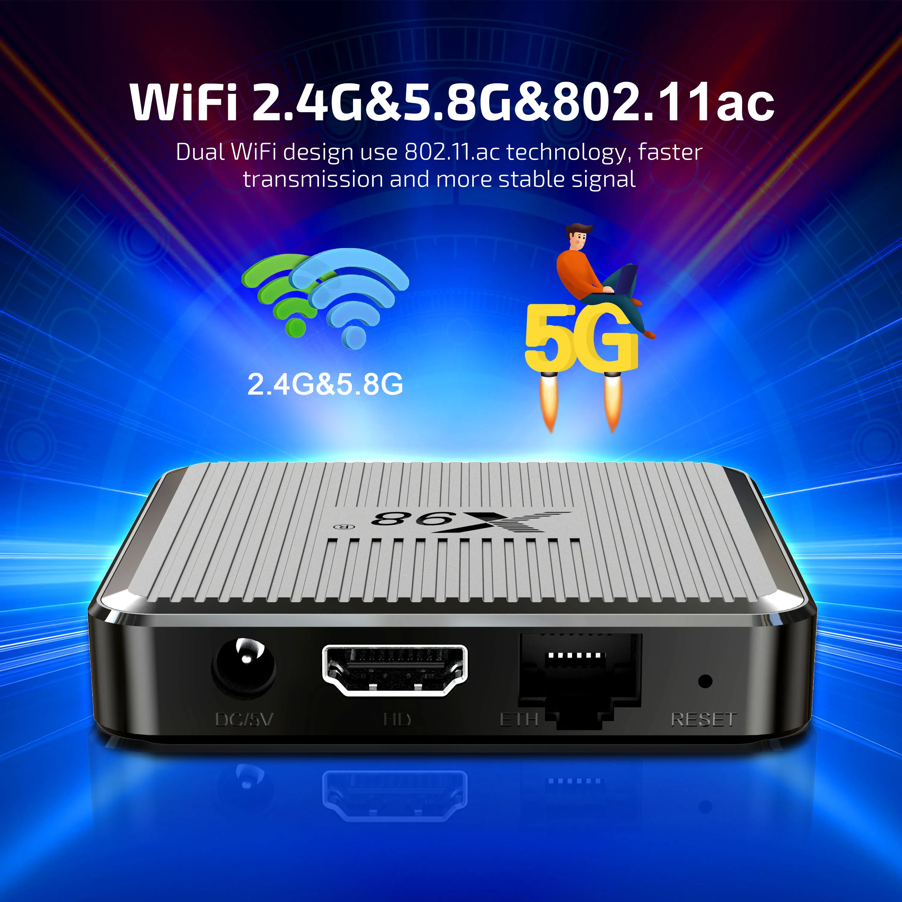 X98Q Android TV Box Amlogic S905W2 Dual Wifi HDR 10+ 4K Google Media Player Receptor Set Top Box X98Q Android 11,0 Smart TV Box