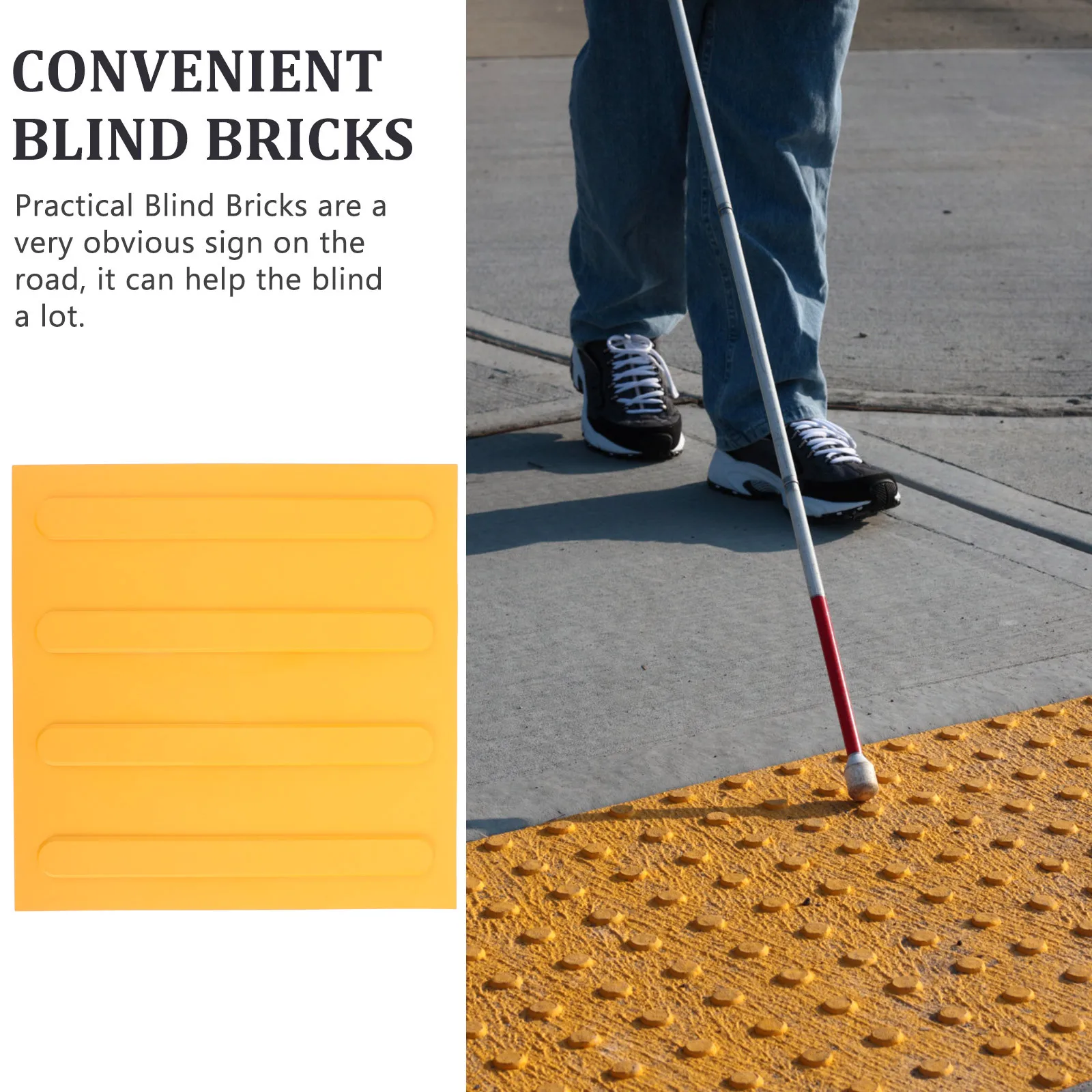 Blind Bricks For Pathway Durable Pvc Paving Sidewalk Boards Outdoor Indoor Use Multifunctional Blind Boards Health Care