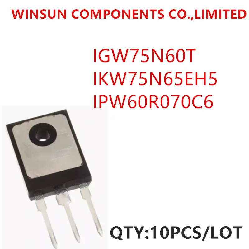 100% New Imported Original IGW75N60T G75T60 IKW75N65EH5 K75EEH5 IPW60R070C6 6R070C6 TO-247 IGBT Tube