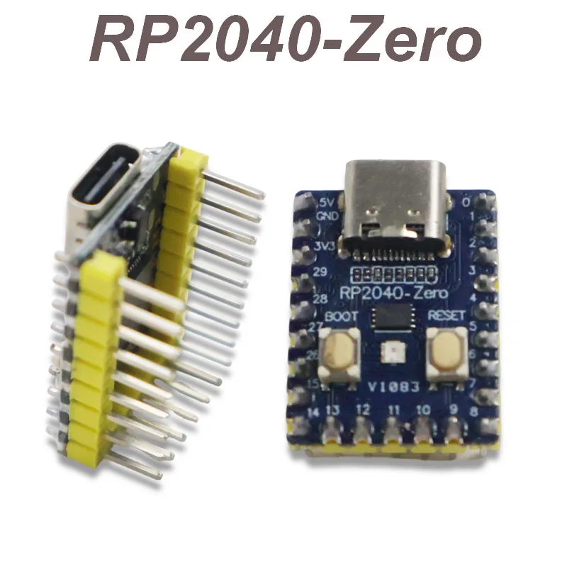 1/5PCS RP2040-Zero Development Board Dual-Core Microcontroller 2MB Flash SMD Stamp-Hole Package Compatible with PICO Projects