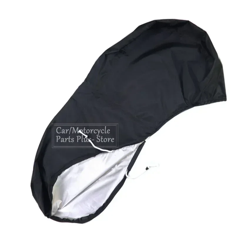 6-225HP Full Outboard Motor Engine Boat Cover 420D Waterproof Anti-scratch Heavy Duty Engine Protector Motor Black Boat Fabric